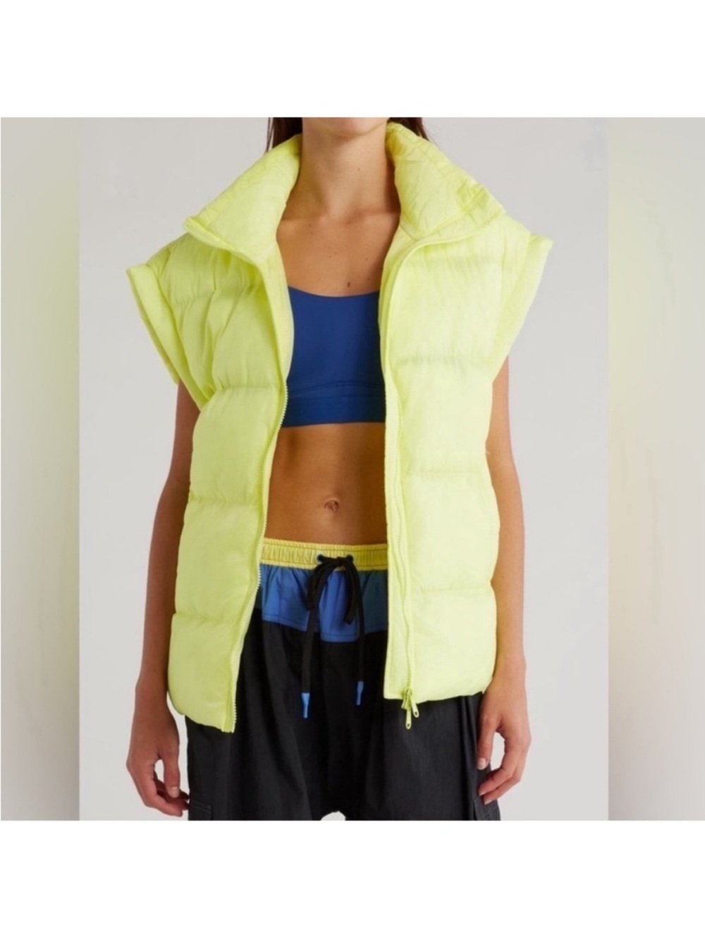 FP Movement by Free People Neon Yellow Sleeveless Puffer Vest